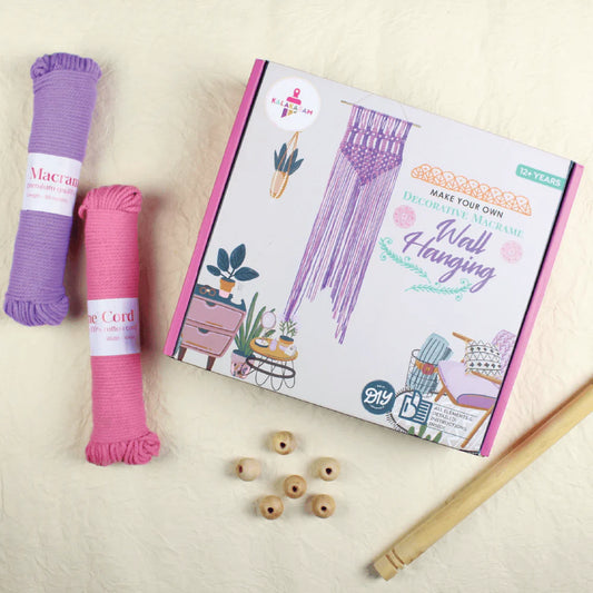 Pink Purple Macrame Wall Hanging Activity Kit
