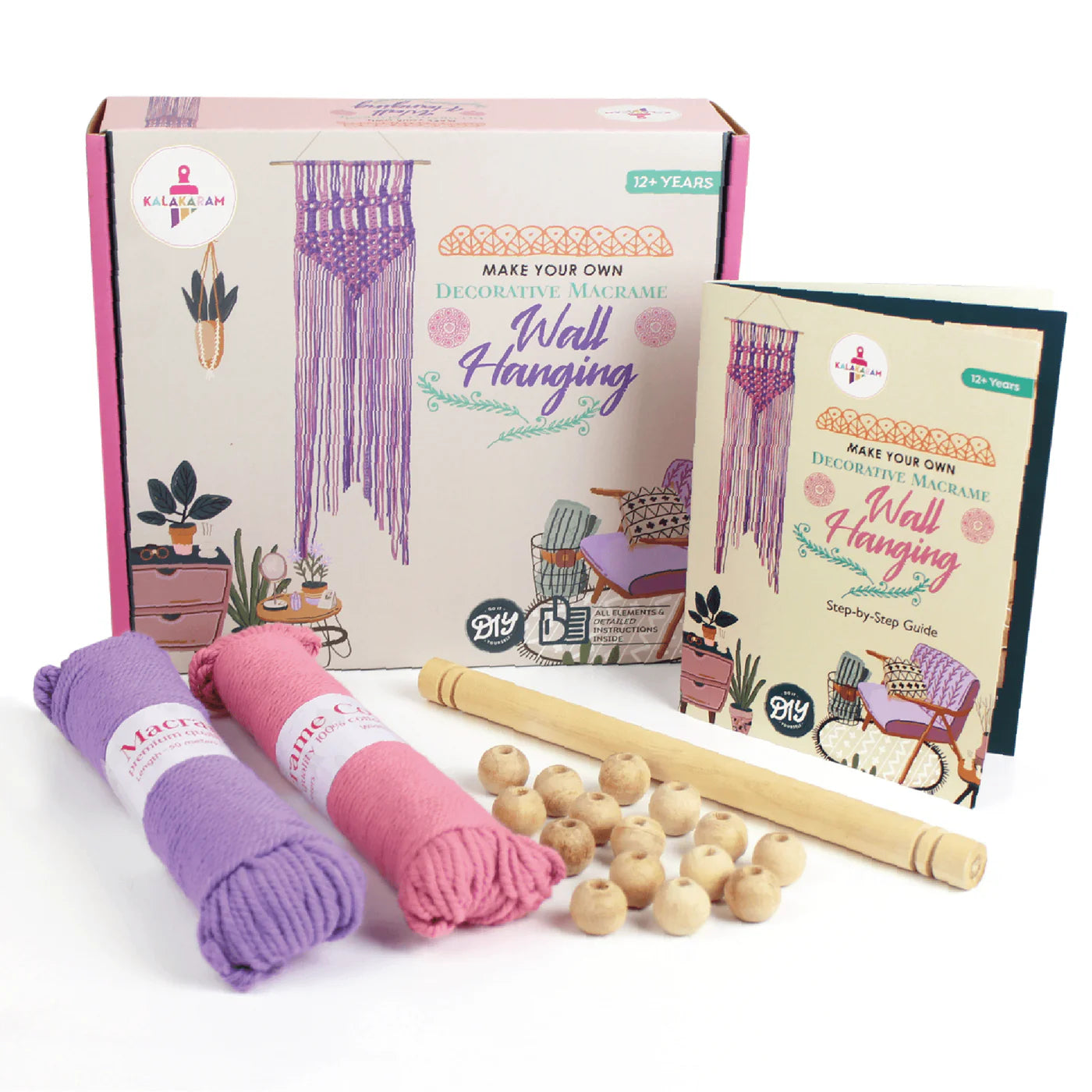 Pink Purple Macrame Wall Hanging Activity Kit