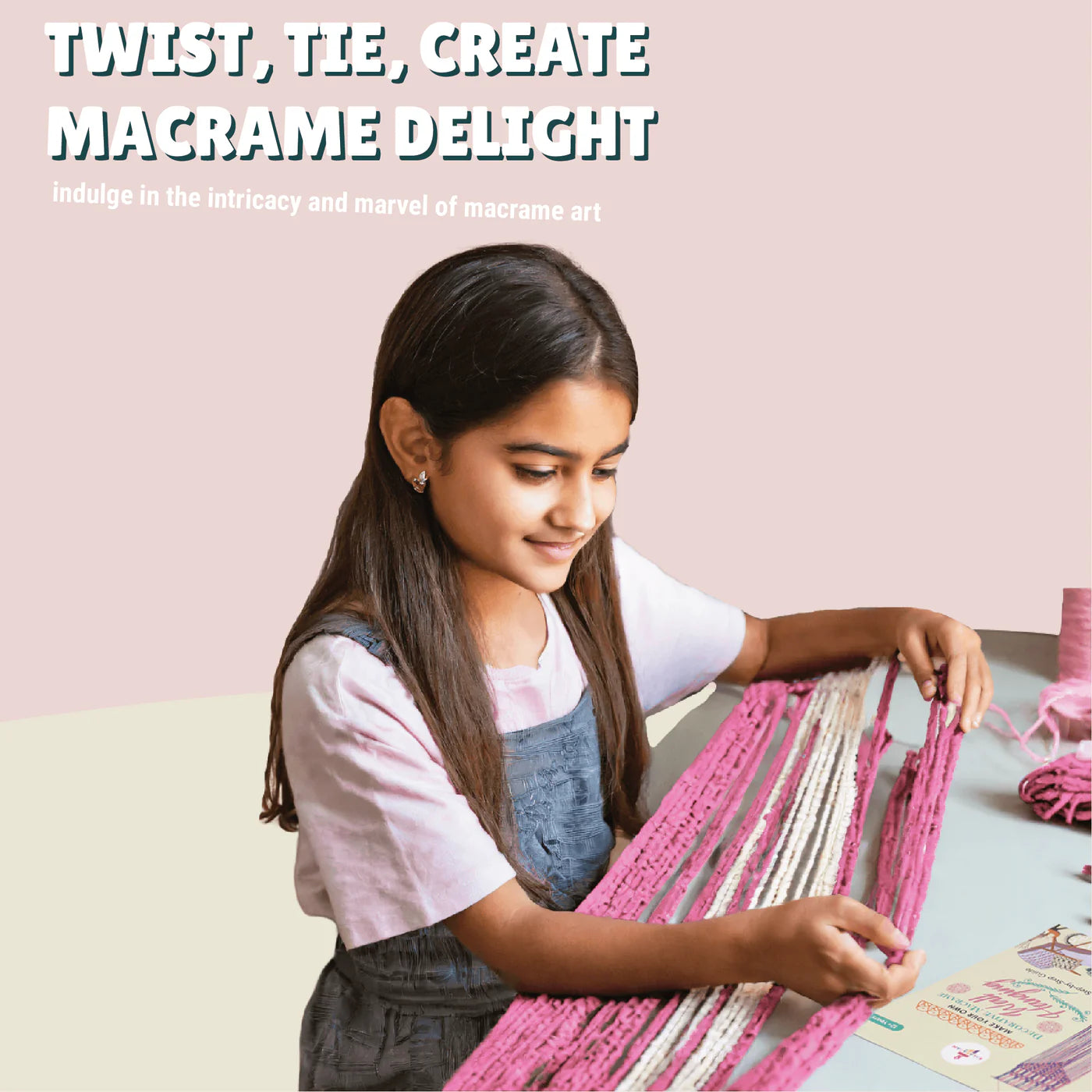 Pink Purple Macrame Wall Hanging Activity Kit